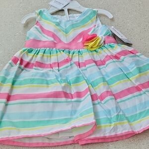 Colorful Striped Kids Dress